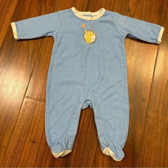 Classic Pooh Winnie the Pooh Disney Vintage blue footed pajamas - Picture 1 of 6